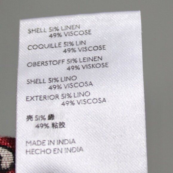 Anthropologie Laverna Print Black Multicolor Linen Blend Paperbag Shorts Medium - Picture 7 of 10